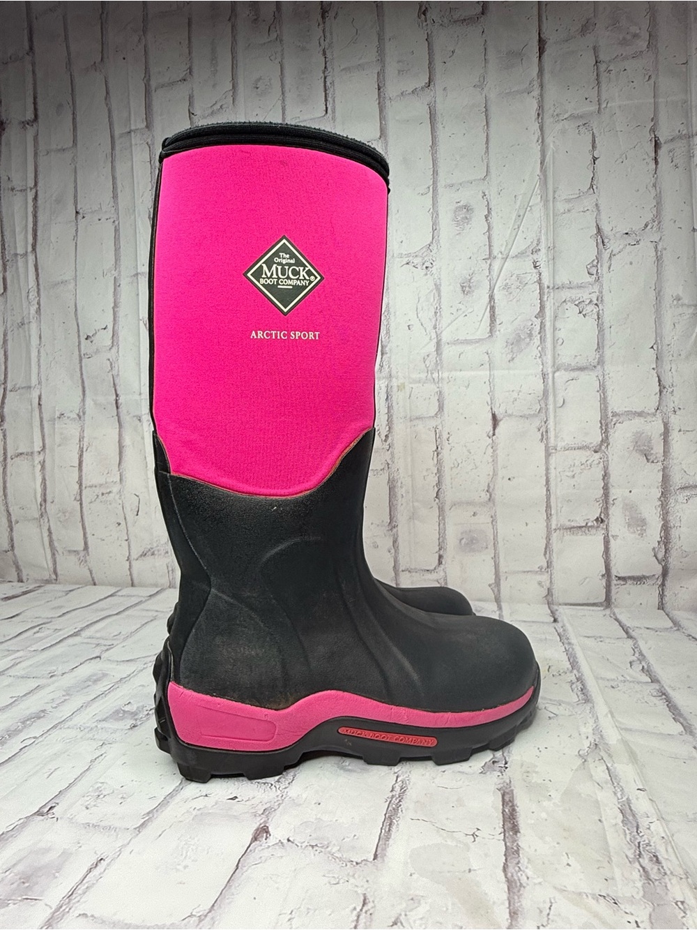 Muck Womens Arctic Sport Tall Boots Size 8/8.5 Pink Waterproof Insulated Barn